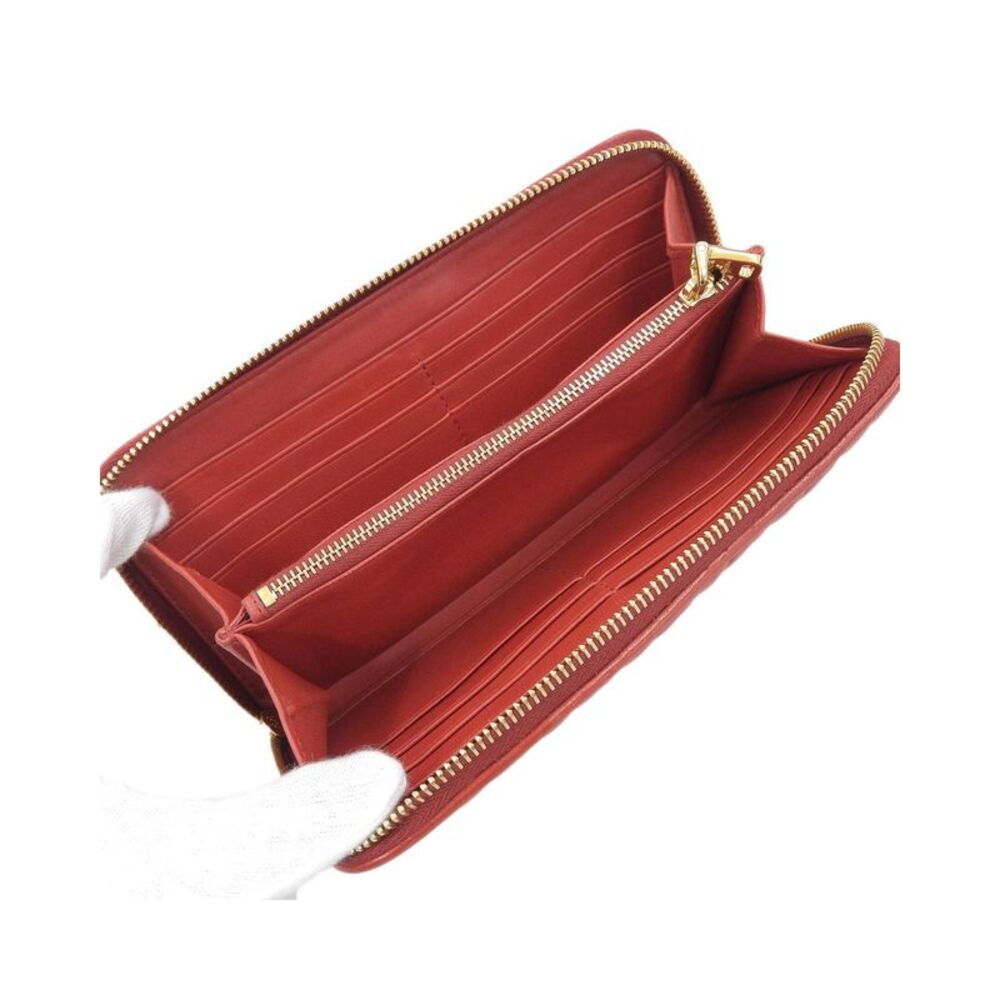 Pre Loved Hermes Miu Miu Matelasse ZipAround Wallet in Red - Picture 3 of 8